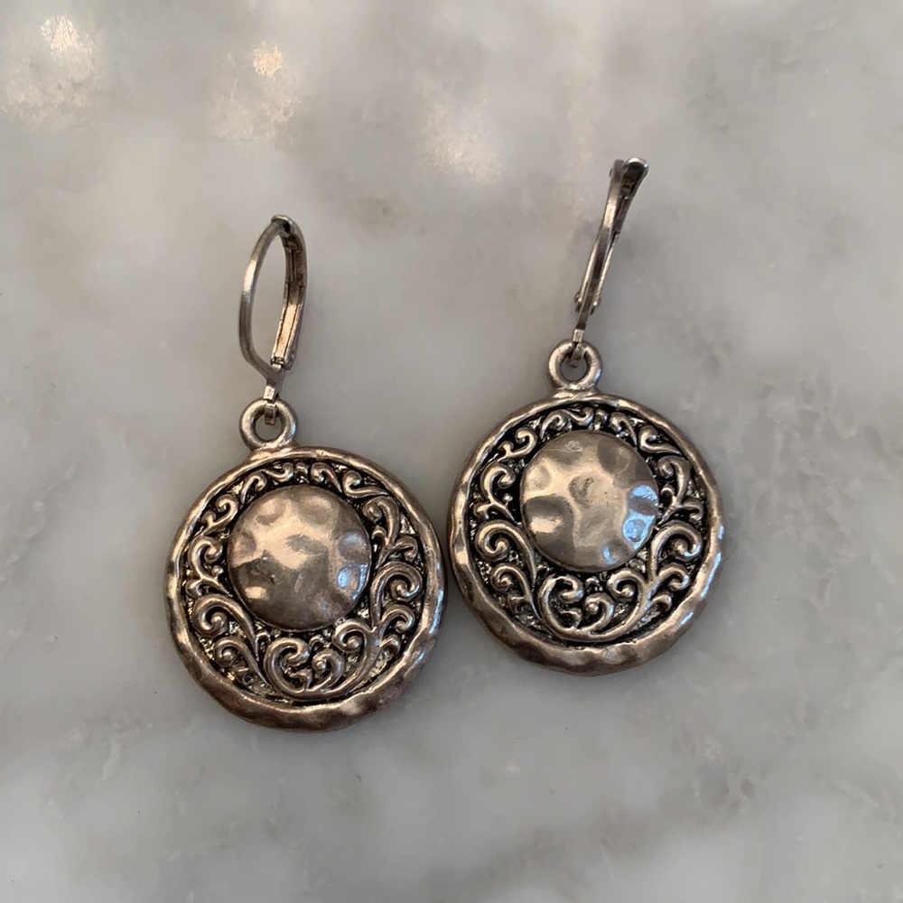Silver Disc earrings